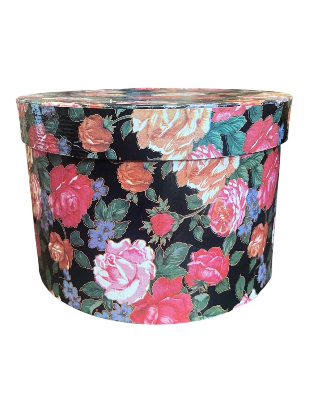 Vintage Round Floral Nesting Storage Boxes Containers for Organization Cottage